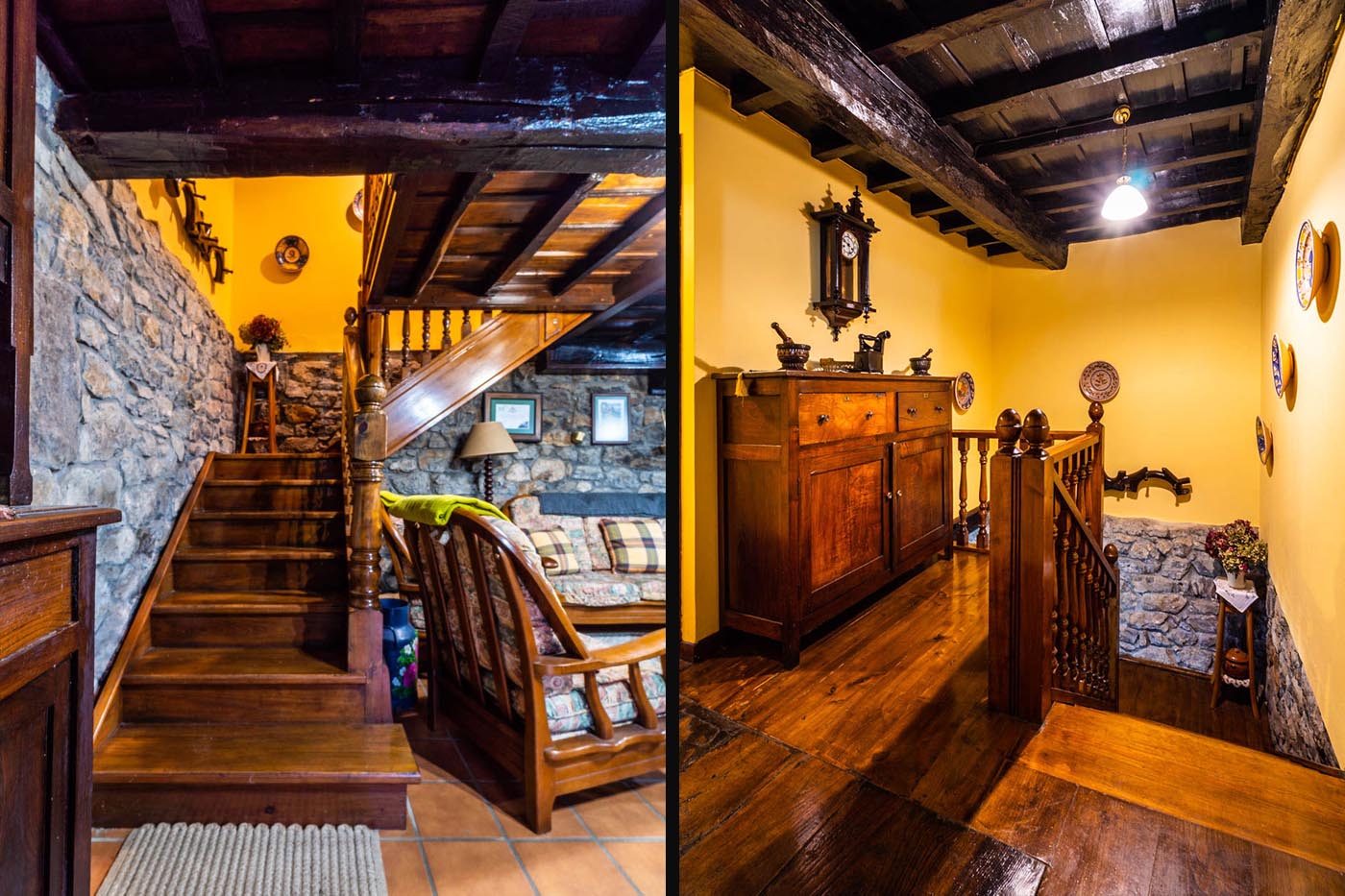 Suelos de madera y techos con vigas